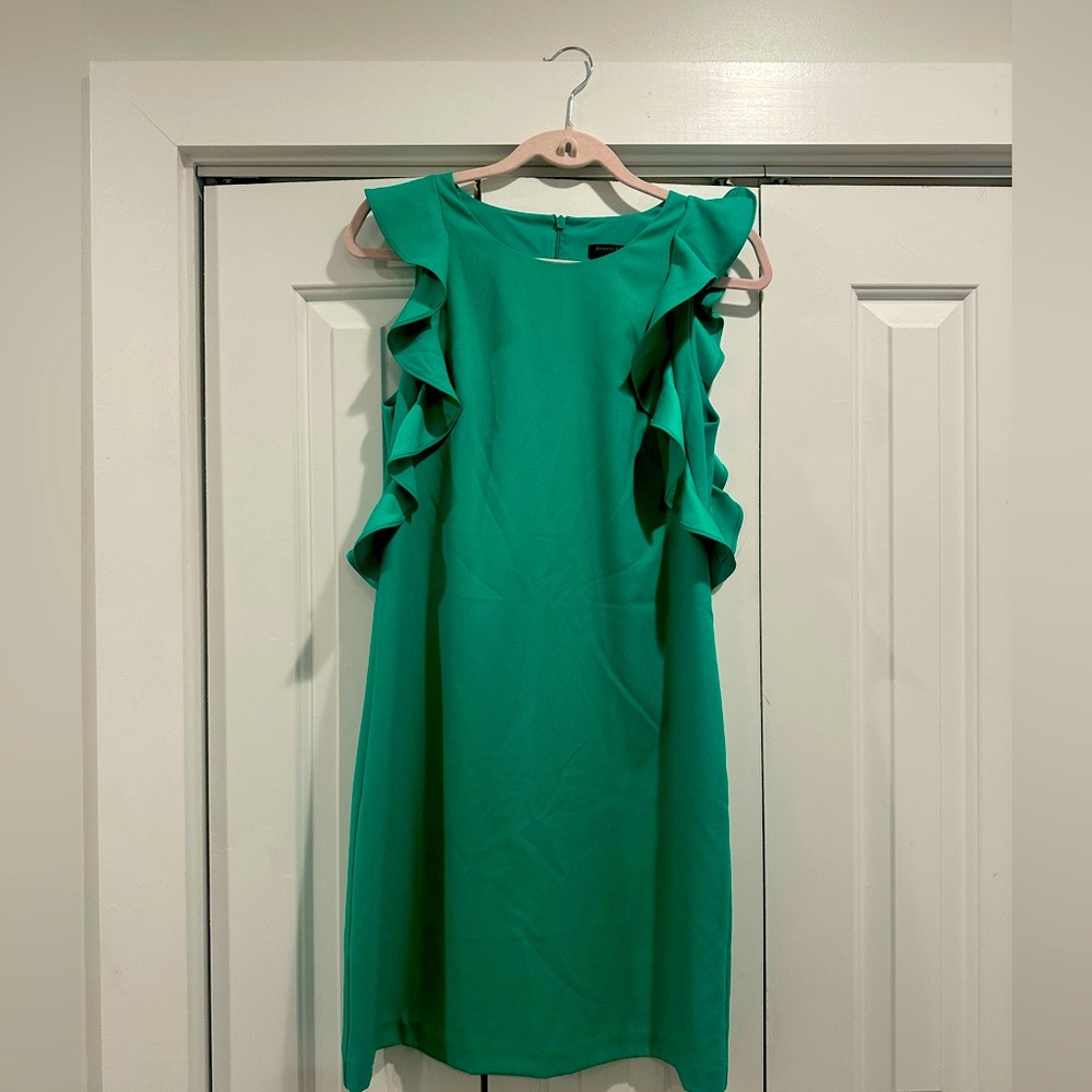Bright green banana republic dress